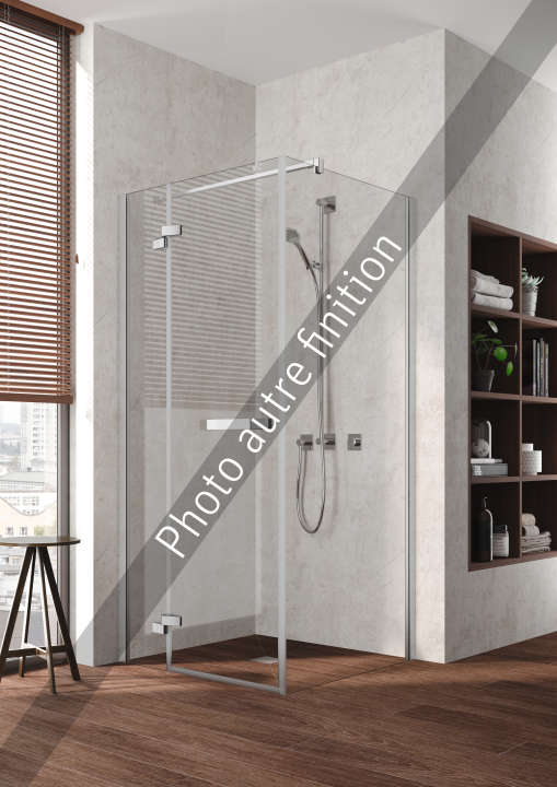 Photo Paroi de douche pivotante TUSCA TU1NR L103 2M argent poli v.opaco clean