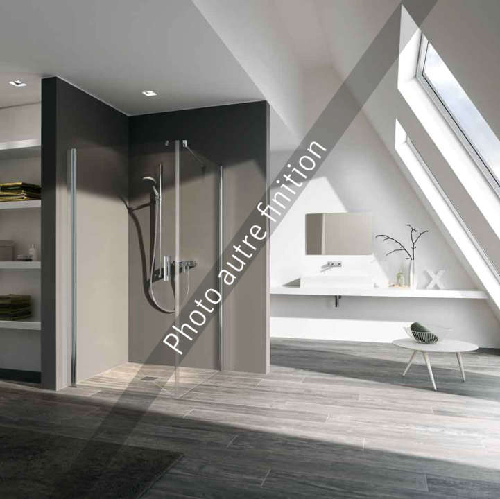 Photo Paroi de douche pivotante PEGA PE1KR L100 2M argent poli v.diamant