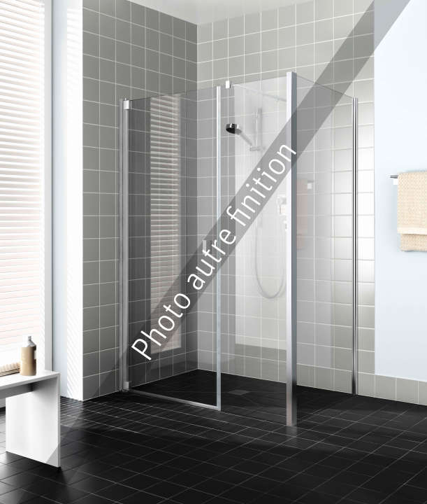 Photo Paroi de douche pivotante RAYA RA1OL L103 2M argent mat v.clair