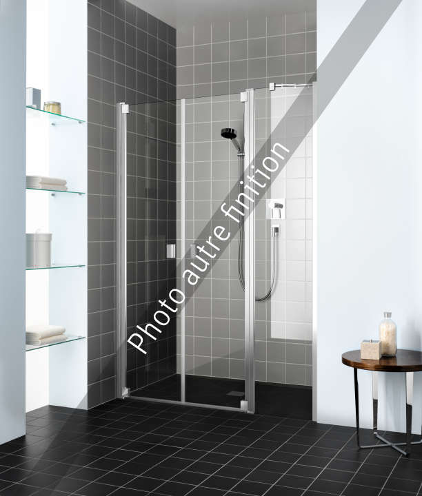 Photo Paroi de douche 2 battants RAYA RAPFL L183 2M argent mat v.clair clean