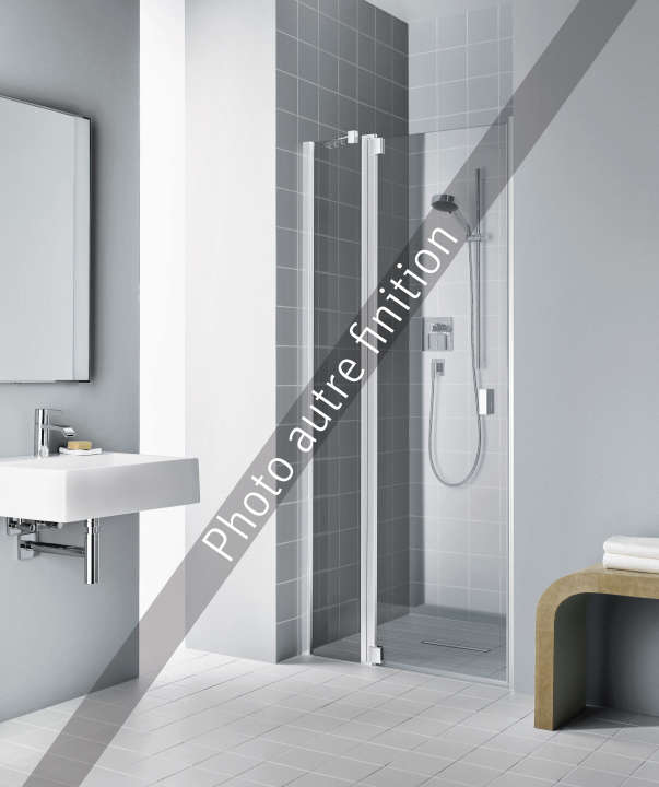 Photo Paroi de douche pivotante CADA XS CC1GL L120 2M blanc v.clair