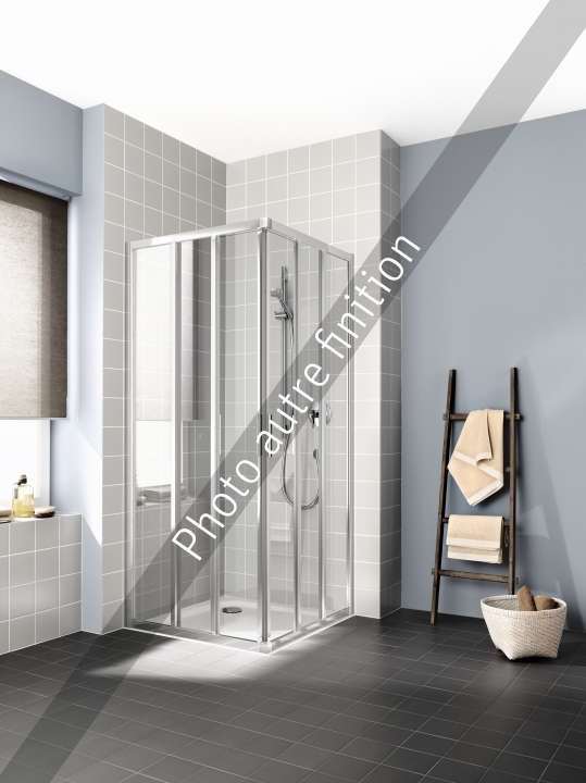 Photo Paroi de douche 1/2 angle coulissante CADA XS CCE3R L90 2M argent poli v.serig