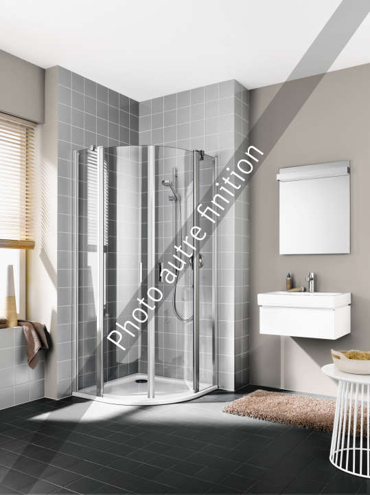 Photo Paroi de douche arrondie pivotante CADA XS CCP55 L80 2M blanc v.clair