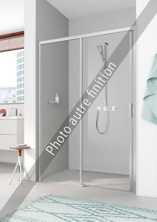 Photo Paroi de douche coulissante LIGA LID2L L120 2M argent poli v.clair