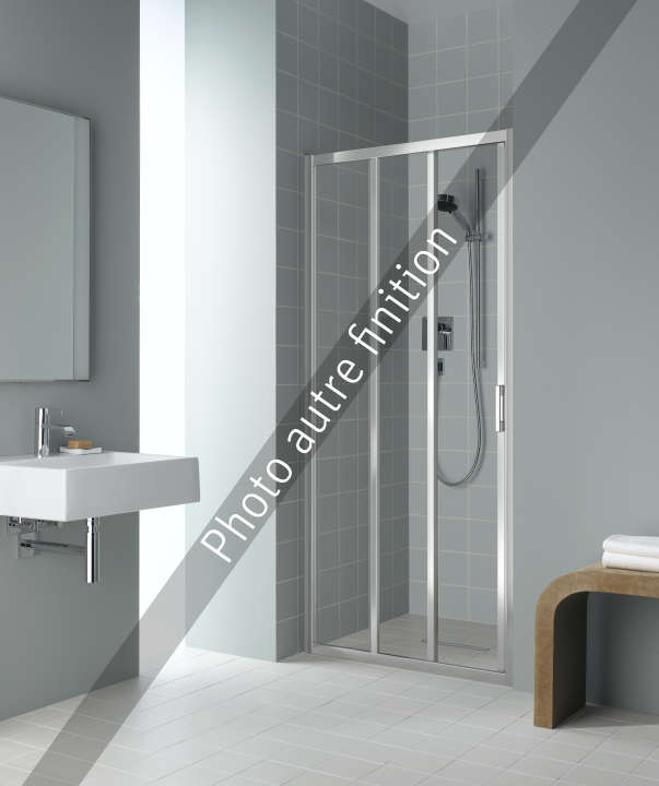 Photo Paroi de douche coulissante LIGA LIG3L L105 2M argent poli v.clair