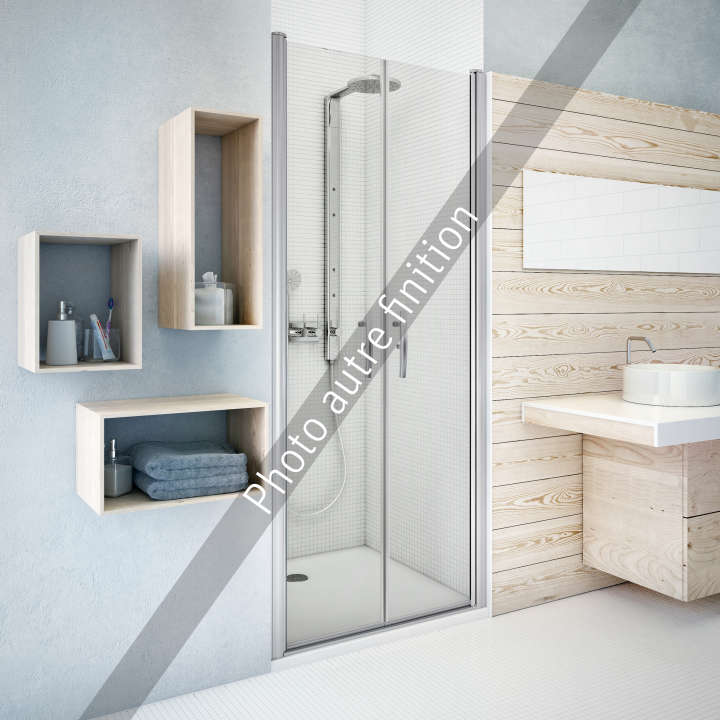 Photo Paroi de douche 2 battants EQUI EI2B2 L120 2M argent poli v.serig clean