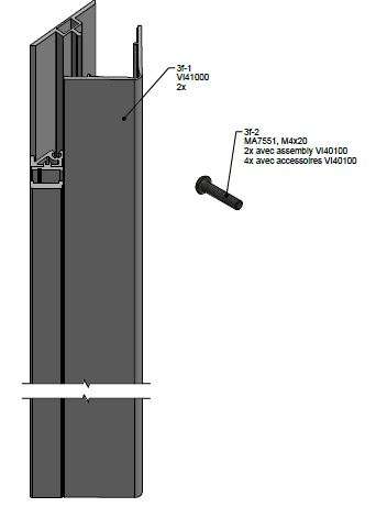 Photo Profilé d'angle avant cabine VINATA en angle