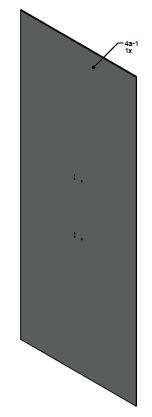 Photo Panneau latéral barre de maintien VINATA COMFORT en angle 877 verre clair