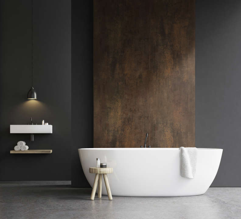 Photo Panneau mural douche NU VIPANEL METAL OXYDE STRUC. 1500x2550x3MM