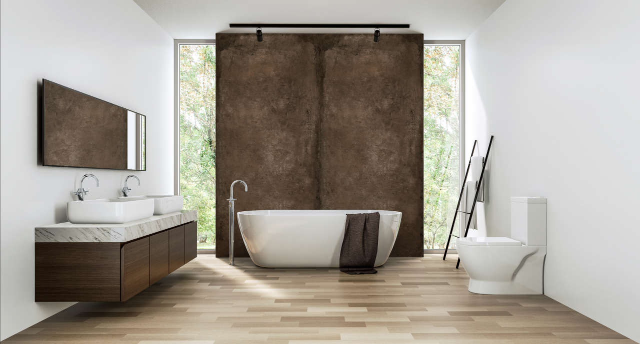 Photo Panneau mural douche NU VIPANEL PIERRE SIERRA STRUC. 1500x2550x3MM