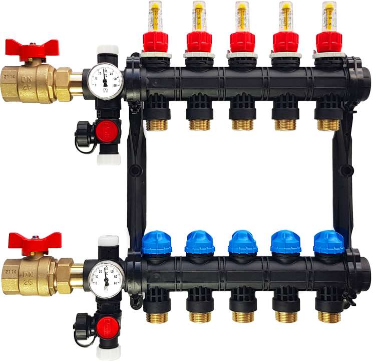 Photo Collecteur pré-monté NIS avec débitmètre 3 circuits