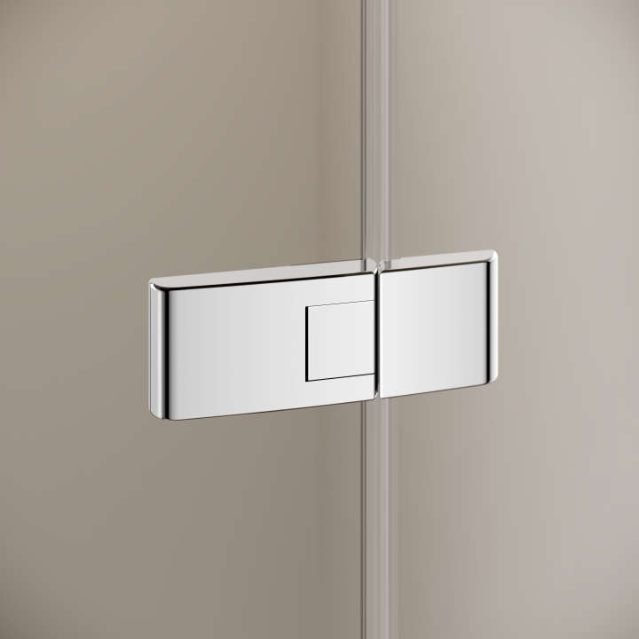 Photo Paroi de douche pivotante MENA ME1FR L90 2M argent poli v.clair