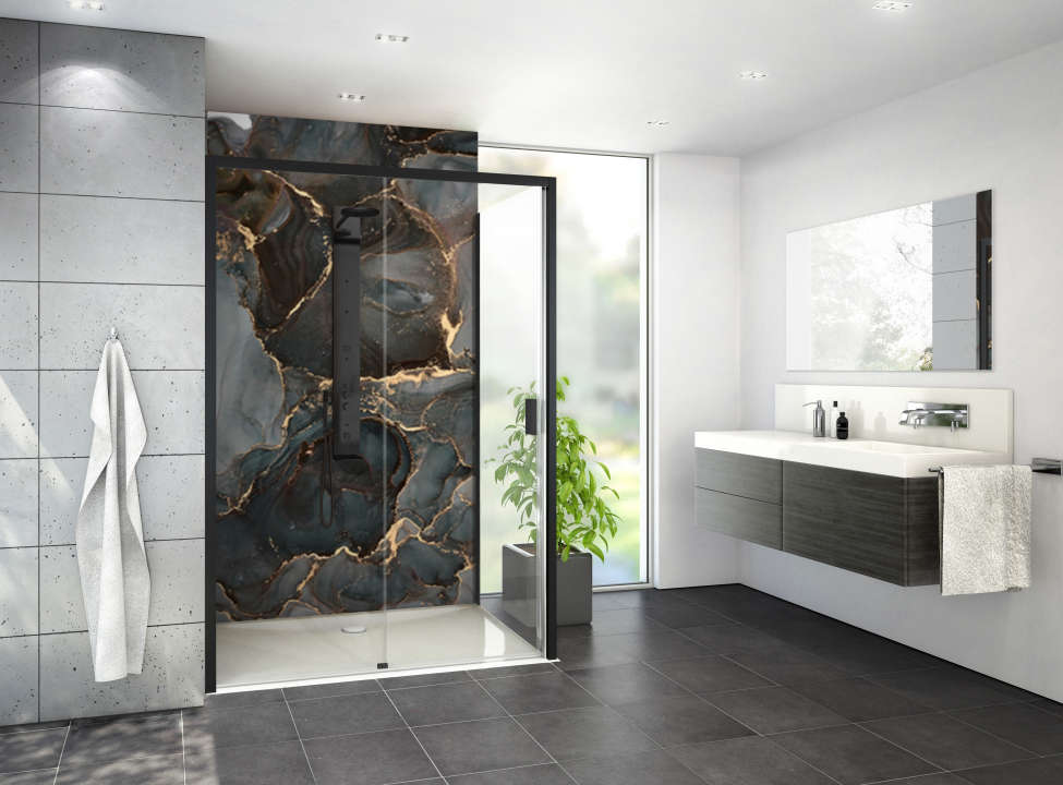 Photo Panneau mural NU VIPANEL OLYMPIA QUARTZ GRIS BRI. 1500x2550MM 3MM