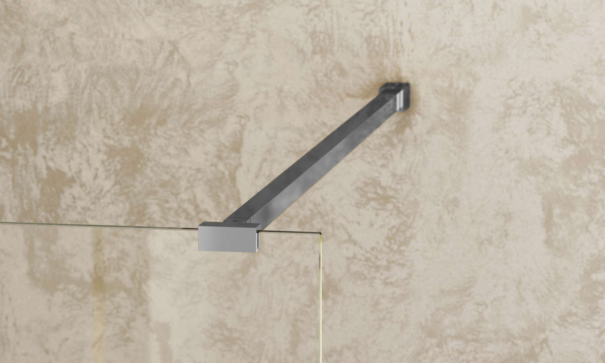 Photo Paroi de douche walk-in MELINA MITWF L140 2M argent poli v.clair clean