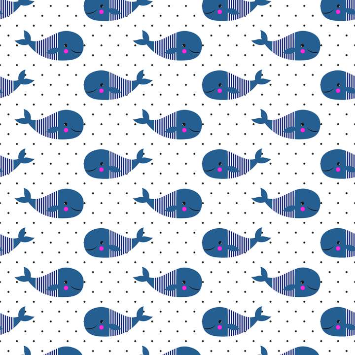 Photo Panneau mural douche VIPANEL KIDS BALEINES MAT 1500x2550x3MM