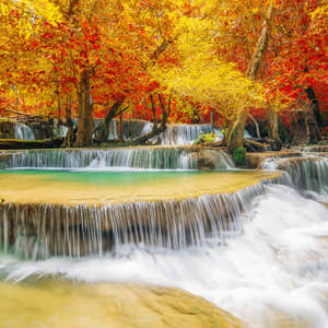 Photo Panneau mural VIPANEL INSPIRATION NATURE CHUTES D'EAU 3 BRI. 1500x2550MM 3MM