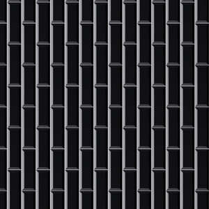 Photo Panneau mural VIPANEL CARRELAGE CARRELAGE RÉTRO NOIR BRI. 1000x2550MM 3MM