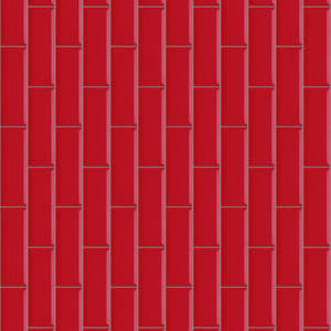 Photo Panneau mural VIPANEL CARRELAGE CARRELAGE RÉTRO ROUGE BRI. 1000x2550MM 3MM