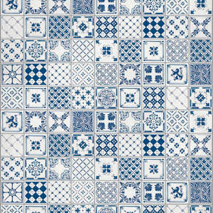 Photo Panneau mural douche VIPANEL CARRELAGE CARREAUX INDIGO BLE BRI. 1000x2550x3MM