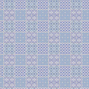 Photo Panneau mural NU VIPANEL CARRELAGE CARREAUX BLEU BLANC BRI. 1500x2550MM 3MM