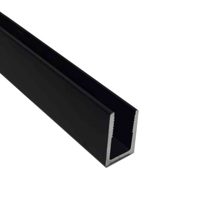 Photo Profilé NU mural noir 2276MM pour panneaux NICHEPANEL