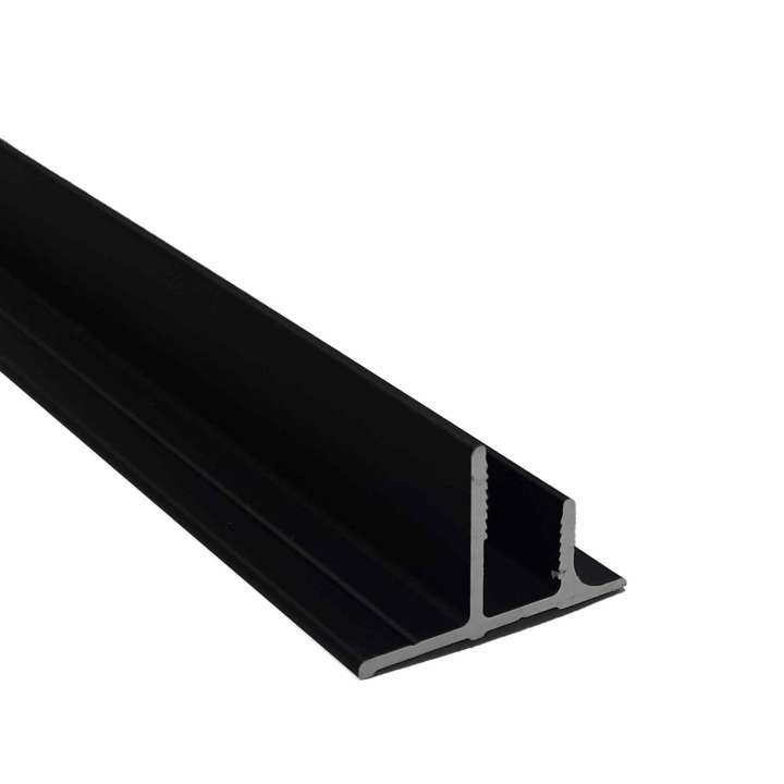 Photo Profilé NU intérieur 90° pour panneaux NICHEPANEL H2.1M noir