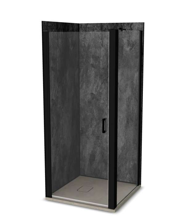 Photo Cabine de douche Vinova AG23LBB2B : receveur, paroi de douche, Prépanel + acc