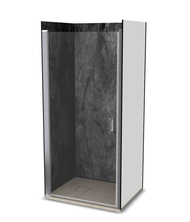 Photo Cabine de douche Vinova AG23LSB1B : receveur, paroi de douche, Prépanel + acc