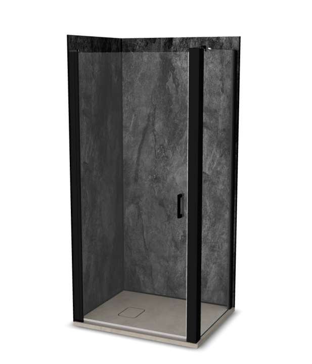 Photo Cabine de douche Vinova BG23LBB2B : receveur, paroi de douche, Prépanel + acc