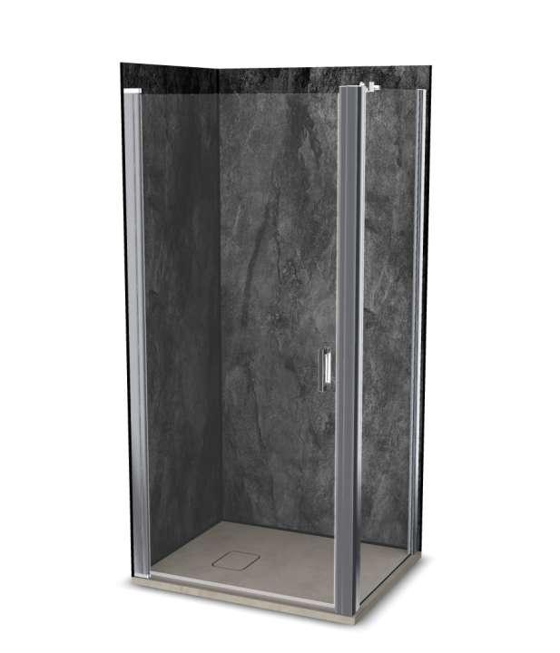 Photo Cabine de douche Vinova BG23LSB2B : receveur, paroi de douche, Prépanel + acc