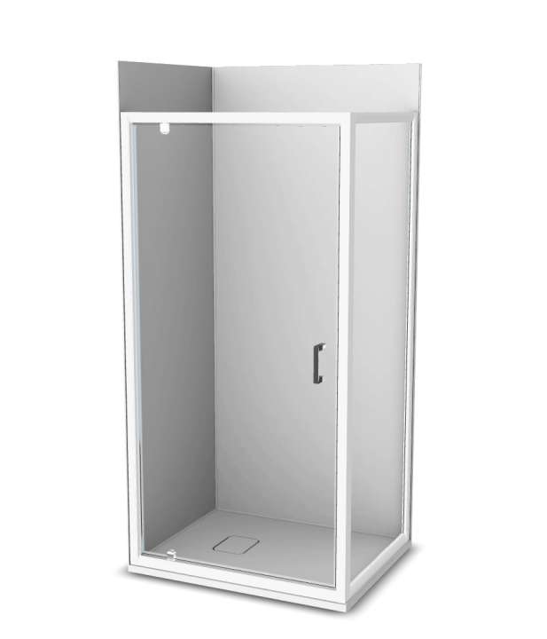 Photo Cabine de douche Vinova BW32LWW2D : receveur, paroi de douche, Prépanel + acc