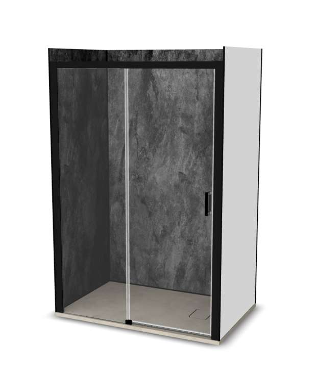 Photo Cabine de douche Vinova DG14LBB1B : receveur, paroi de douche, Prépanel + acc