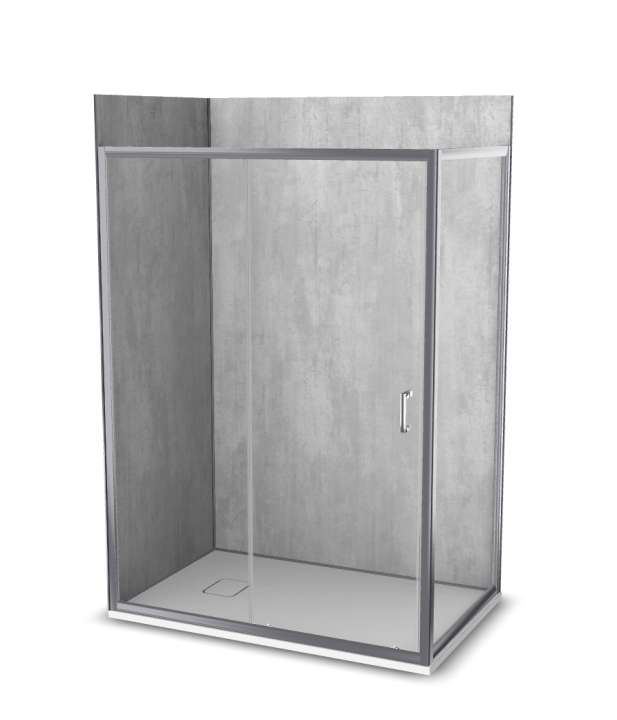 Photo Cabine de douche Vinova EW28LSS2A : receveur, paroi de douche, Prépanel + acc