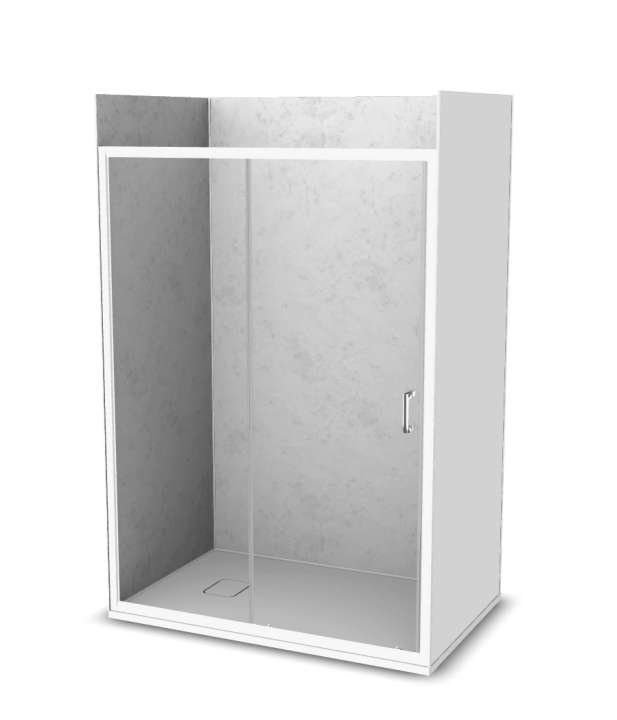 Photo Cabine de douche Vinova EW28LWW1C : receveur, paroi de douche, Prépanel + acc