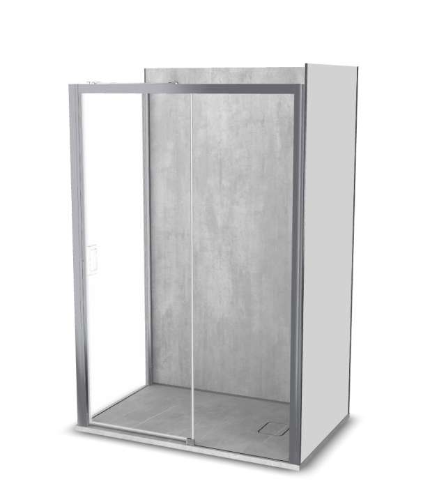 Photo Cabine de douche Vinova IV15LSS2A : receveur, paroi de douche, Prépanel + acc