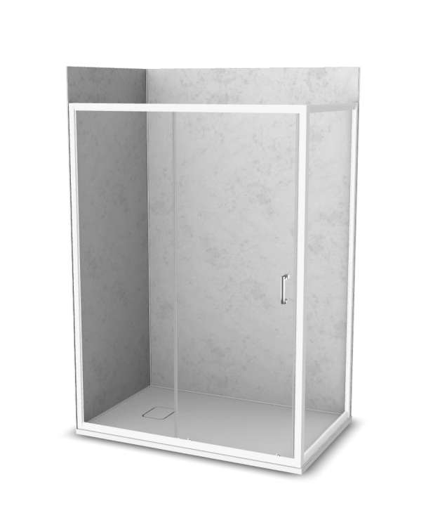 Photo Cabine de douche Vinova IW28LWW2C : receveur, paroi de douche, Prépanel + acc