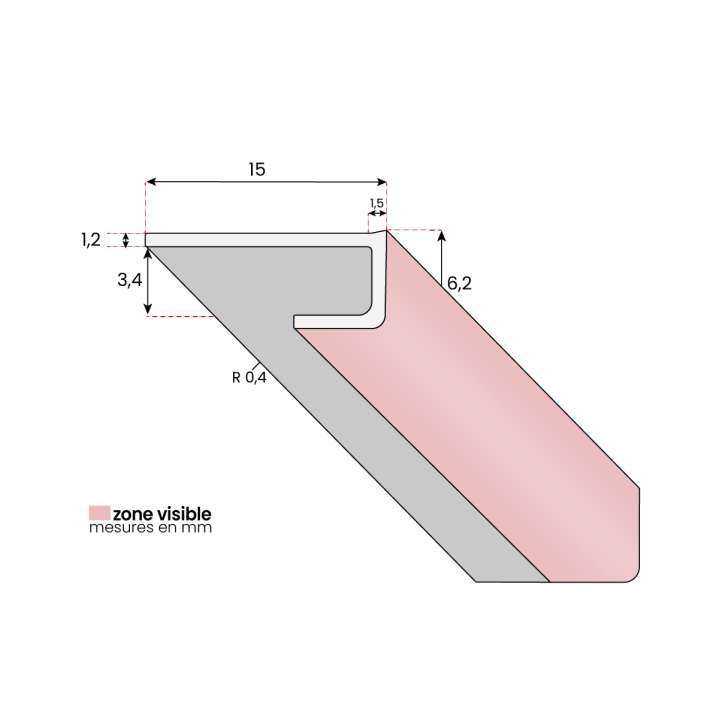 Photo VIPANEL profilé de synthèse finition blanc hauteur 2550 mm