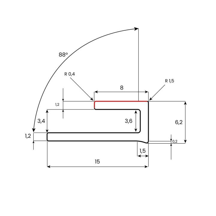 Photo VIPANEL profilé de synthèse finition blanc hauteur 2550 mm
