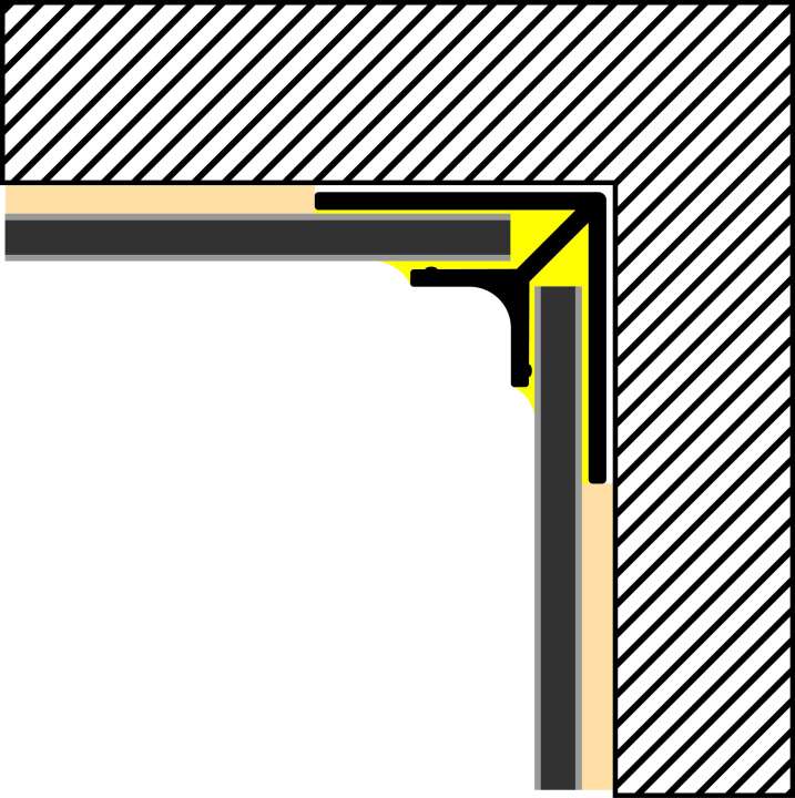 Photo VIPANEL profilé de synthèse angle noir hauteur 2550 mm