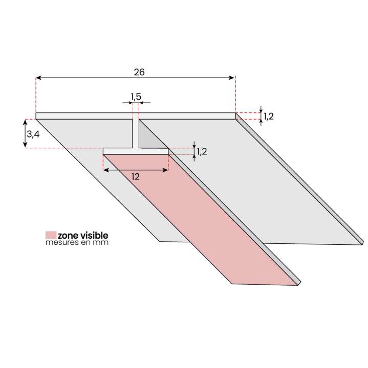 Photo VIPANEL profilé de synthèse jonction noir hauteur 2550 mm