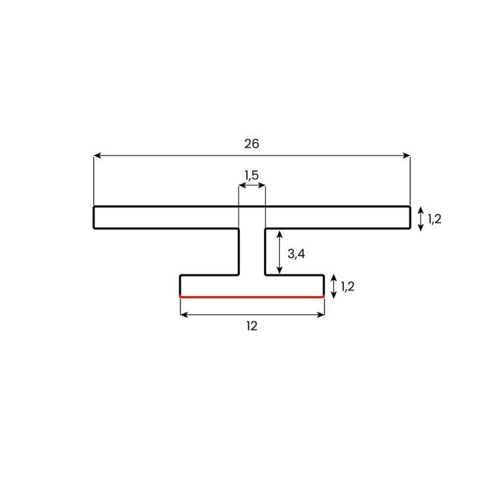 Photo VIPANEL profilé de synthèse jonction noir hauteur 2550 mm