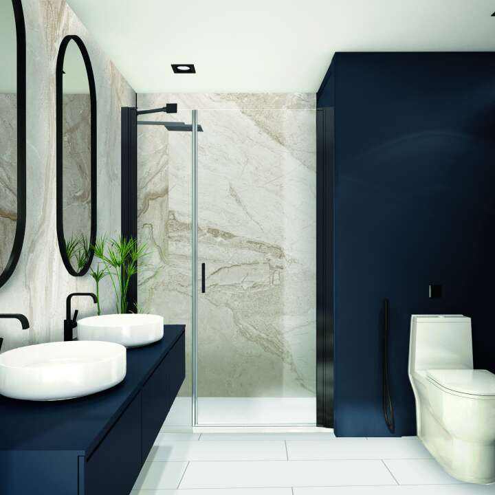 Photo Panneau mural douche NU VIPANEL PIERRE SAHARA 2 MAT 1250x2550x3MM