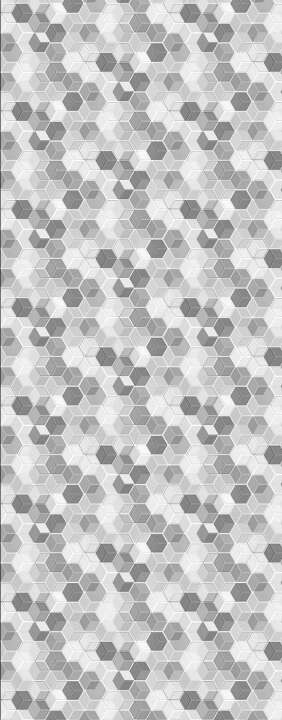 Photo Panneau mural douche VIPANEL MOTIF CUBES MONOCHROMES VEL. 1000x2550x3MM