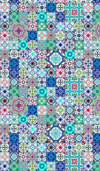 Photo Panneau mural douche VIPANEL CARRELAGE CARREAUX AZUR BRI. 1500x2550x3MM