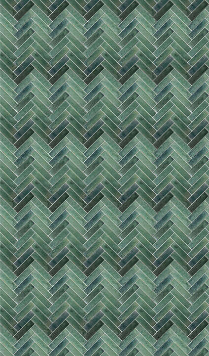 Photo Panneau mural douche NU VIPANEL CARISSIMA ZELLIGE VERT BRI. 1500x2550x3MM