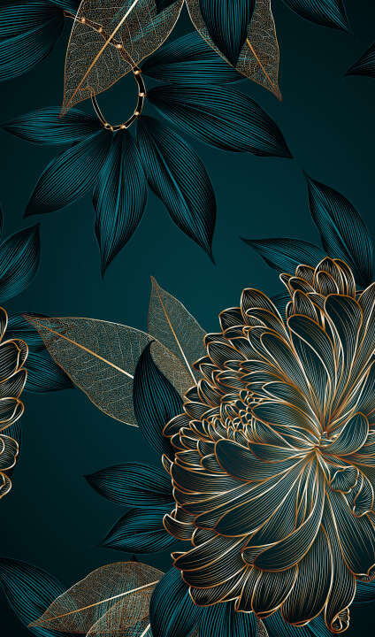 Photo Panneau mural douche VIPANEL OLYMPIA FLEUR DOREE VEL. 1500x2550x3MM