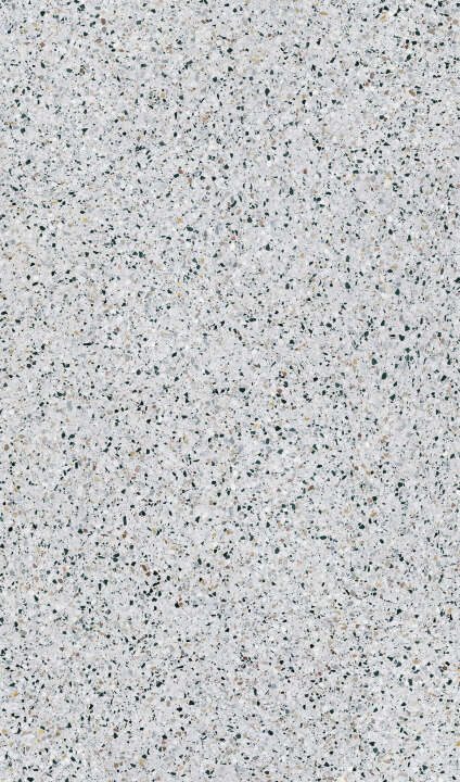 Photo Panneau mural douche NU VIPANEL PIERRE TERRAZZO CLASSIQUE GRIS MAT 1500x2550x3MM