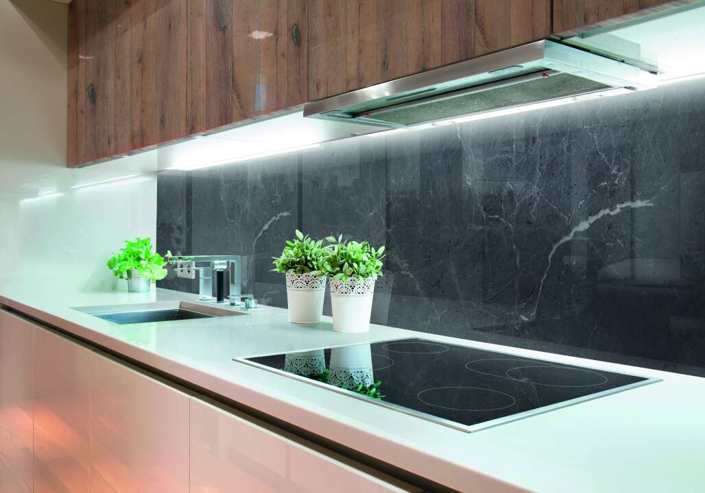 Photo Panneau mural douche VIPANEL ARAGON NOIR BRI. 1000x2550x3MM