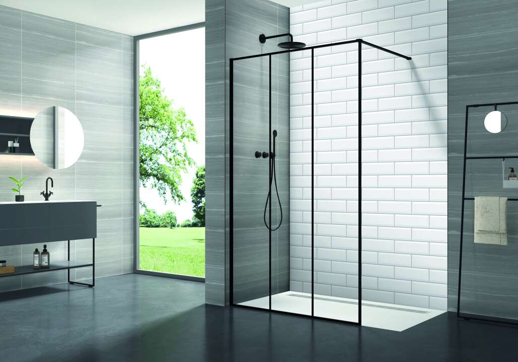 Photo Panneau mural douche NU VIPANEL CARRELAGE SUBWAY BRI. 1500x2550x3MM