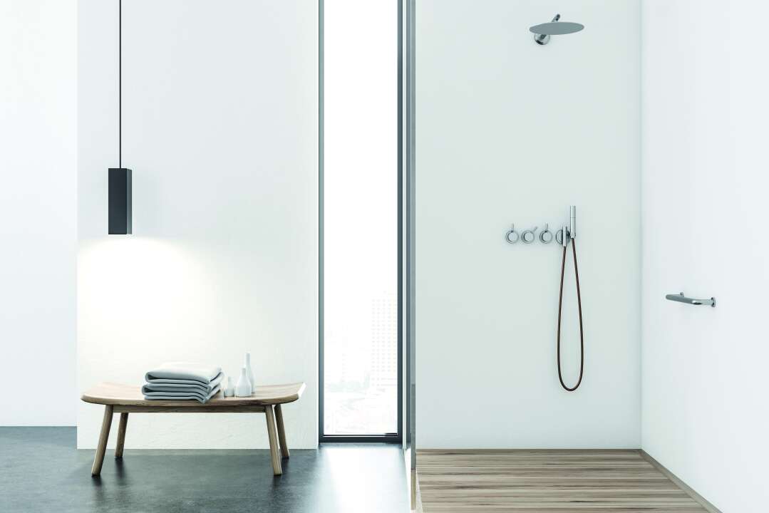 Photo Panneau mural douche NU VIPANEL COULEUR UNIE BLANC MAT 1000x2550x3MM